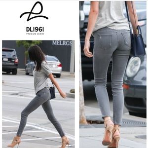 Anthropologie DL1961 Gray Skinny Ankle Jeans